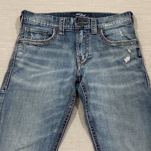 Silver Zac Bootcut Jeans Mens 29 x 32 Relaxed Fit Medium Wash Denim Pants - Picture 4 of 16